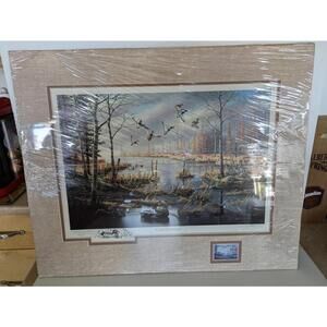 Ken Zylla Framed Print Signed Commemorative 1984 Stamp Game Bird A Likely Refuge